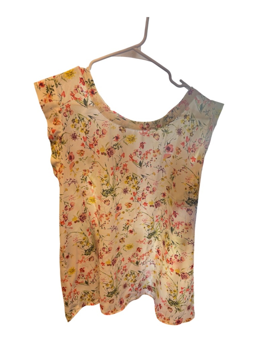 Pleione Cream Floral Cap-Sleeve Camisole